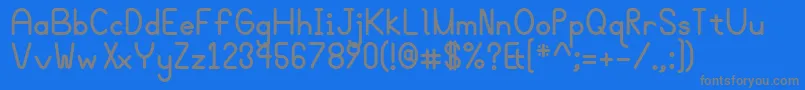 Bgrovealtb Font – Gray Fonts on Blue Background