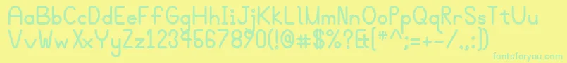 More about Bgrovealtb Font Bgrovealtb Font – Green Fonts on Yellow Background