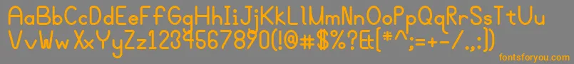 Bgrovealtb Font – Orange Fonts on Gray Background