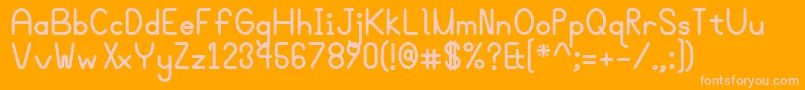 Bgrovealtb Font – Pink Fonts on Orange Background