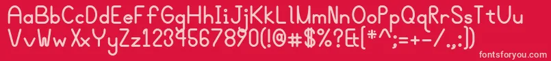 Bgrovealtb Font – Pink Fonts on Red Background