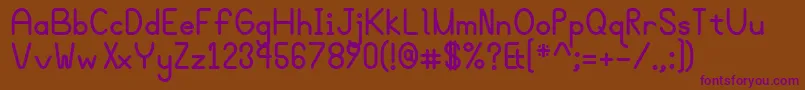 Bgrovealtb Font – Purple Fonts on Brown Background