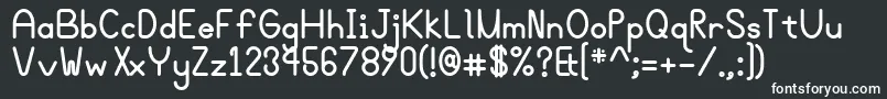 Шрифт Bgrovealtb – белые шрифты на чёрном фоне
