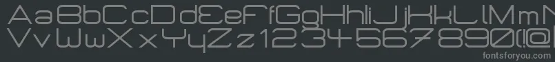 フォントMicromrg – 黒い背景に灰色の文字