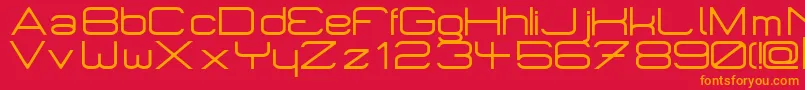Micromrg Font – Orange Fonts on Red Background