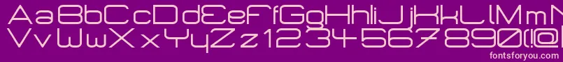 Micromrg Font – Pink Fonts on Purple Background