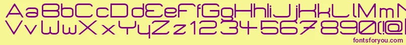 Micromrg Font – Purple Fonts on Yellow Background