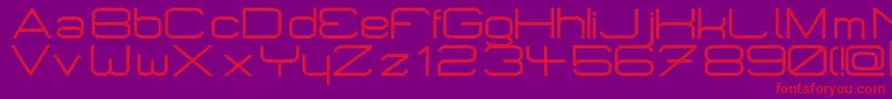 Micromrg Font – Red Fonts on Purple Background