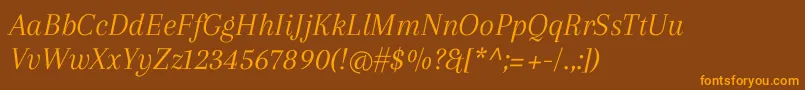 ArapeyItalic Font – Orange Fonts on Brown Background