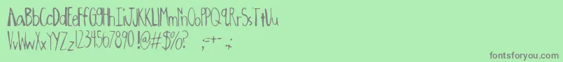 Oxalic ffy-Schriftart – Graue Schriften auf grünem Hintergrund