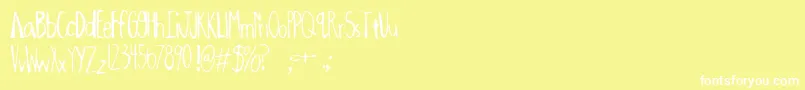 Oxalic ffy Font – White Fonts on Yellow Background
