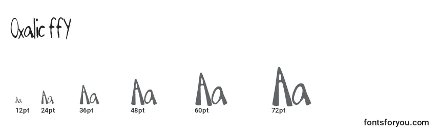 Oxalic ffy Font Sizes