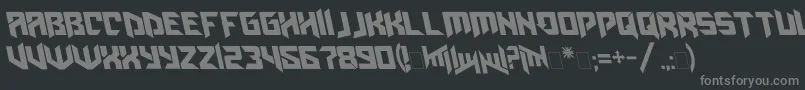 Amazoostrovleftalic-Schriftart – Graue Schriften auf schwarzem Hintergrund