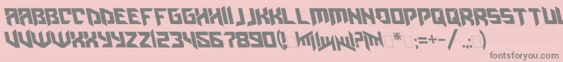 Amazoostrovleftalic Font – Gray Fonts on Pink Background