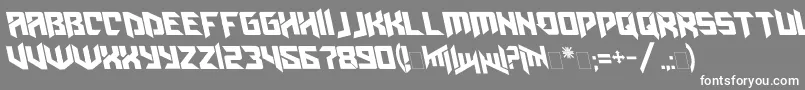Amazoostrovleftalic-fontti – valkoiset fontit harmaalla taustalla