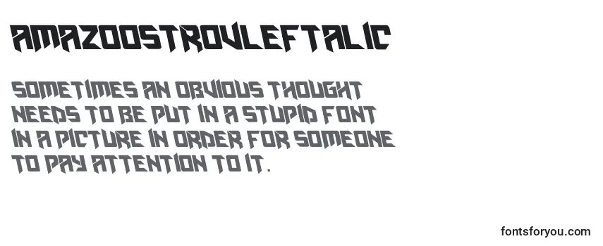 Review of the Amazoostrovleftalic Font