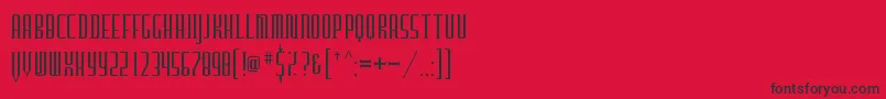 Czcionka Furgatorio – czarne czcionki na czerwonym tle