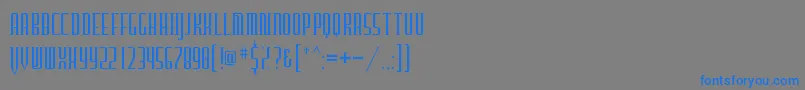 フォントFurgatorio – 灰色の背景に青い文字