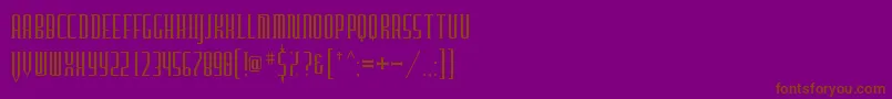 フォントFurgatorio – 紫色の背景に茶色のフォント