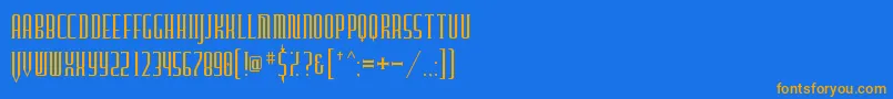Furgatorio Font – Orange Fonts on Blue Background