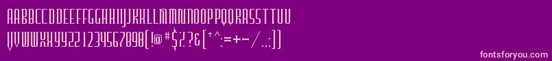 フォントFurgatorio – 紫の背景にピンクのフォント