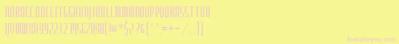Furgatorio Font – Pink Fonts on Yellow Background