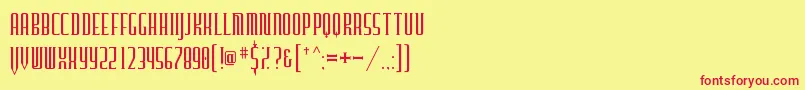 Furgatorio Font – Red Fonts on Yellow Background