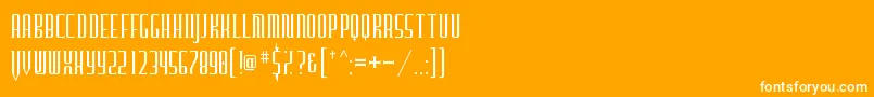 Furgatorio-fontti – valkoiset fontit oranssilla taustalla