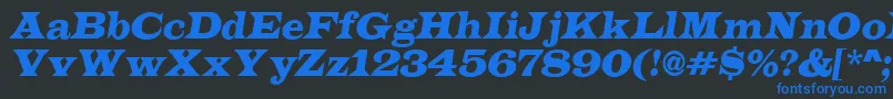 ALatinoItalic Font – Blue Fonts on Black Background