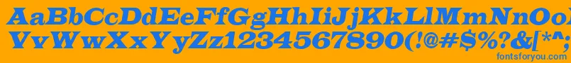 ALatinoItalic Font – Blue Fonts on Orange Background