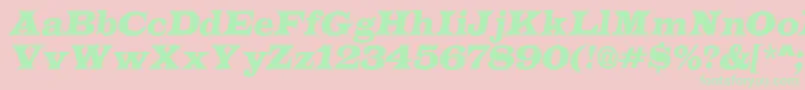 ALatinoItalic-Schriftart – Grüne Schriften auf rosa Hintergrund