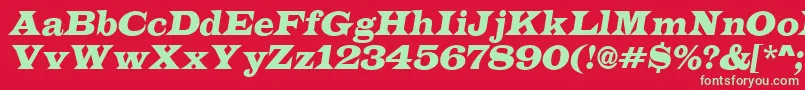 ALatinoItalic Font – Green Fonts on Red Background