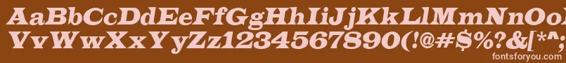ALatinoItalic Font – Pink Fonts on Brown Background