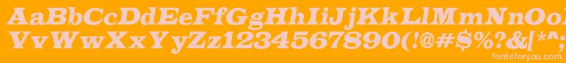 ALatinoItalic Font – Pink Fonts on Orange Background