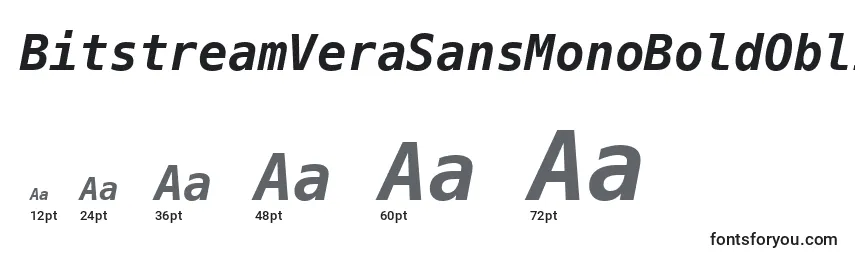 BitstreamVeraSansMonoBoldOblique Font Sizes