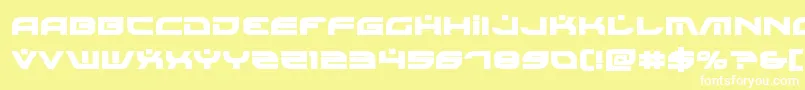Fonte Battlefieldv4bold – fontes brancas em um fundo amarelo