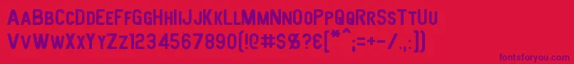 Joystick Font – Purple Fonts on Red Background