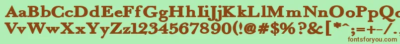 Fradlebk Font – Brown Fonts on Green Background