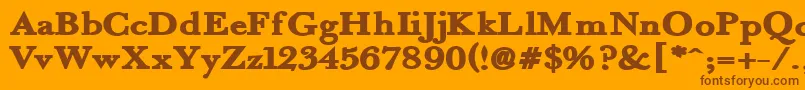 fuente Fradlebk – Fuentes Marrones Sobre Fondo Naranja