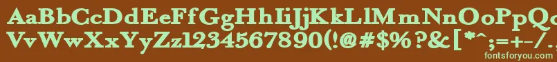 Fradlebk Font – Green Fonts on Brown Background