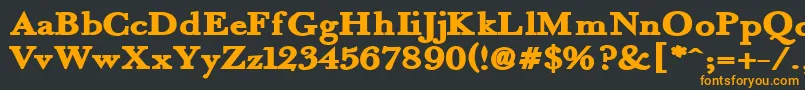 Fradlebk Font – Orange Fonts on Black Background