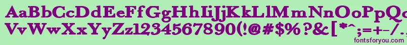 Fradlebk Font – Purple Fonts on Green Background