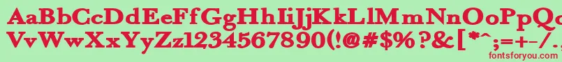 Fradlebk Font – Red Fonts on Green Background