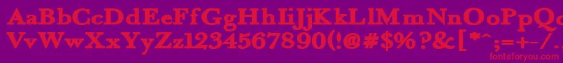 フォントFradlebk – 紫の背景に赤い文字