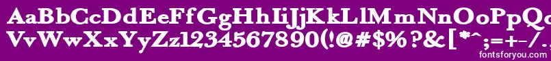 フォントFradlebk – 紫の背景に白い文字