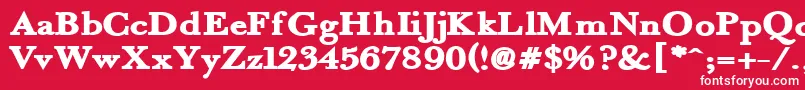 フォントFradlebk – 赤い背景に白い文字