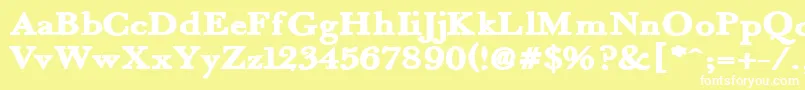 Fradlebk Font – White Fonts on Yellow Background