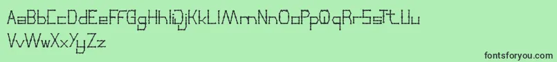Fonte ThinDecorative – fontes pretas em um fundo verde