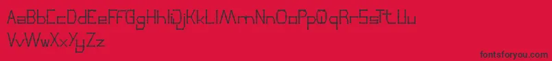 フォントThinDecorative – 赤い背景に黒い文字