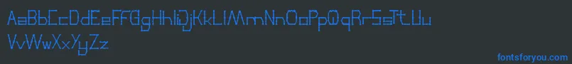 ThinDecorative Font – Blue Fonts on Black Background